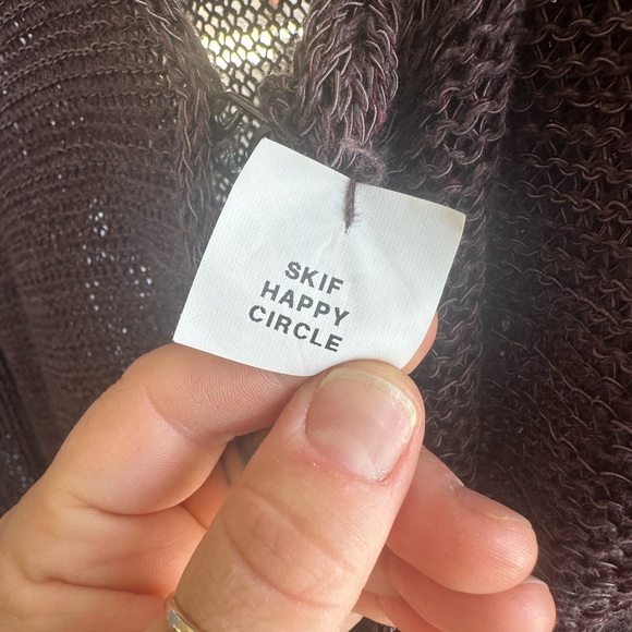 Elegant Purple Knit Cardigan - Picture 3 of 5